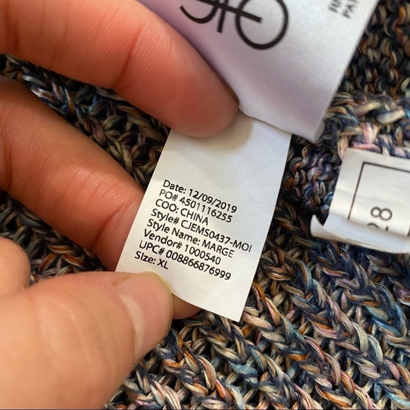 Ella Moss Marge Sleeveless Knit Sweater Top XL - Picture 5 of 7